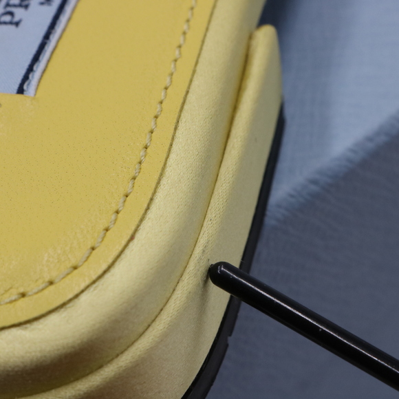 Prada 38 Yellow Crystal Strassed Ciabatte Logo Calzature Donna  Flat Slides E715 - Picture 9 of 13